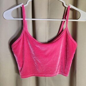Victoria's Secret Pink Active Velour Crop-top